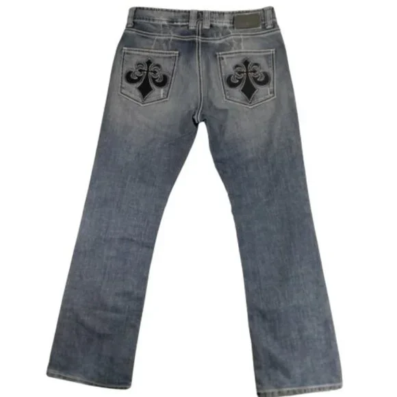 Affliction Denim Killers Men’s Jeans 34X32 Medium Wash Cross Goth Grunge Emo Y2K - Picture 1 of 9